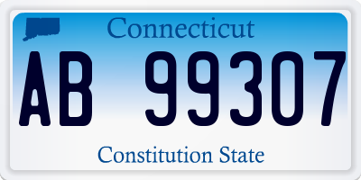 CT license plate AB99307