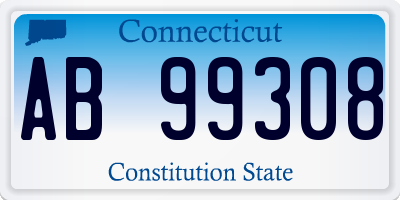 CT license plate AB99308