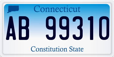 CT license plate AB99310