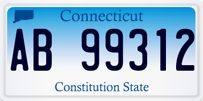 CT license plate AB99312