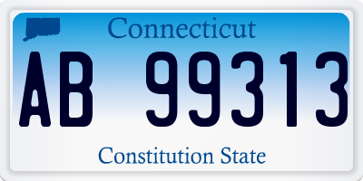 CT license plate AB99313