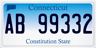 CT license plate AB99332