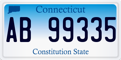 CT license plate AB99335