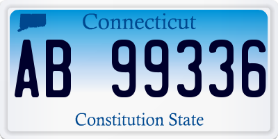 CT license plate AB99336