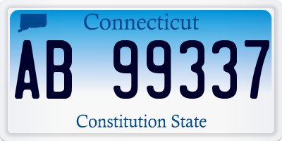 CT license plate AB99337