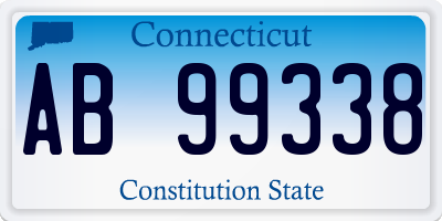 CT license plate AB99338