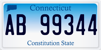 CT license plate AB99344