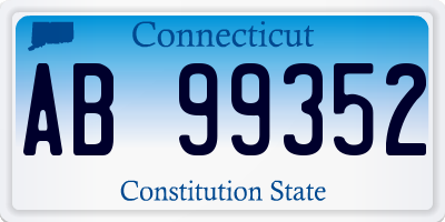 CT license plate AB99352