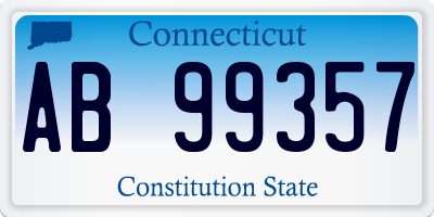 CT license plate AB99357