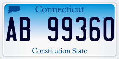 CT license plate AB99360