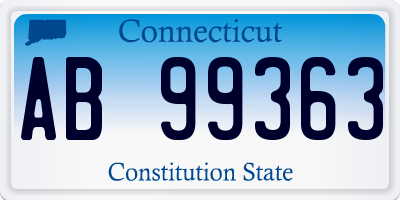 CT license plate AB99363