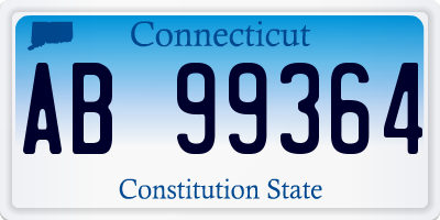 CT license plate AB99364