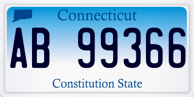 CT license plate AB99366