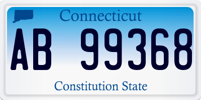 CT license plate AB99368