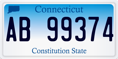 CT license plate AB99374