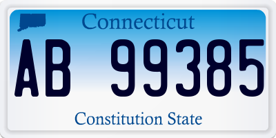 CT license plate AB99385