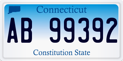 CT license plate AB99392