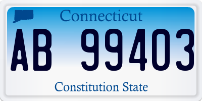 CT license plate AB99403