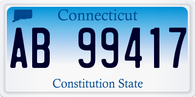 CT license plate AB99417