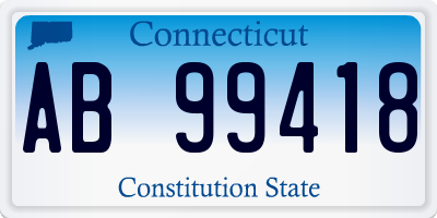 CT license plate AB99418