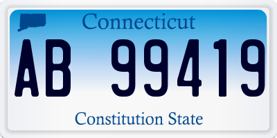 CT license plate AB99419