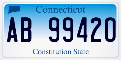 CT license plate AB99420