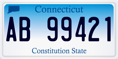 CT license plate AB99421