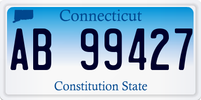 CT license plate AB99427