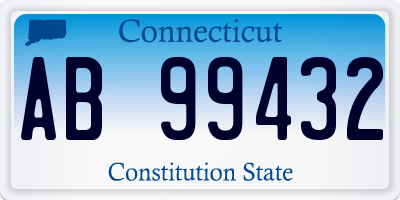 CT license plate AB99432