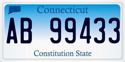 CT license plate AB99433