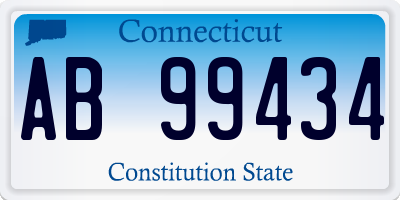 CT license plate AB99434