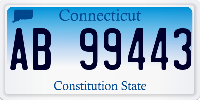 CT license plate AB99443