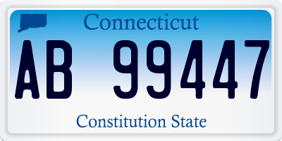 CT license plate AB99447