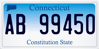 CT license plate AB99450