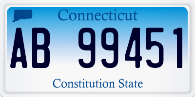 CT license plate AB99451