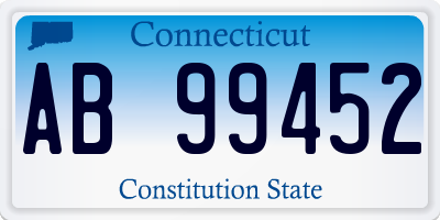 CT license plate AB99452