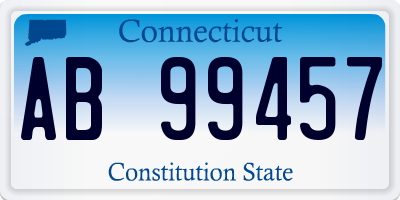 CT license plate AB99457