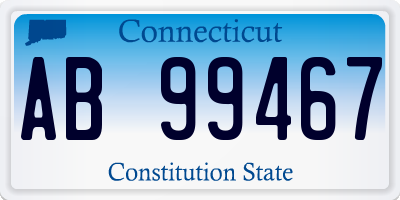 CT license plate AB99467