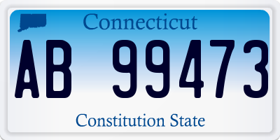 CT license plate AB99473