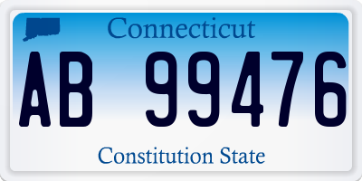 CT license plate AB99476