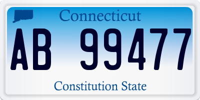 CT license plate AB99477