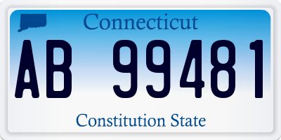 CT license plate AB99481