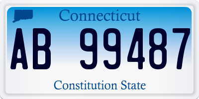 CT license plate AB99487