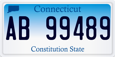 CT license plate AB99489