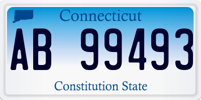 CT license plate AB99493