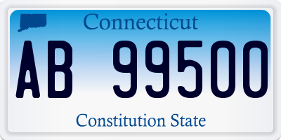 CT license plate AB99500