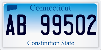 CT license plate AB99502