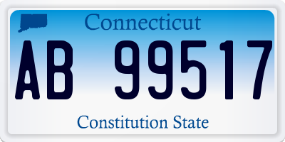 CT license plate AB99517