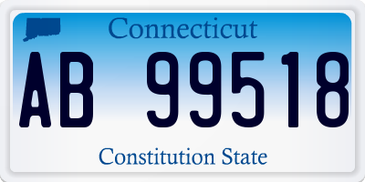 CT license plate AB99518