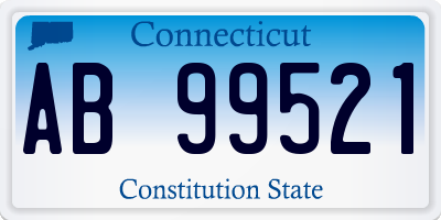 CT license plate AB99521